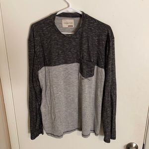 Black grey long sleeve tshirt